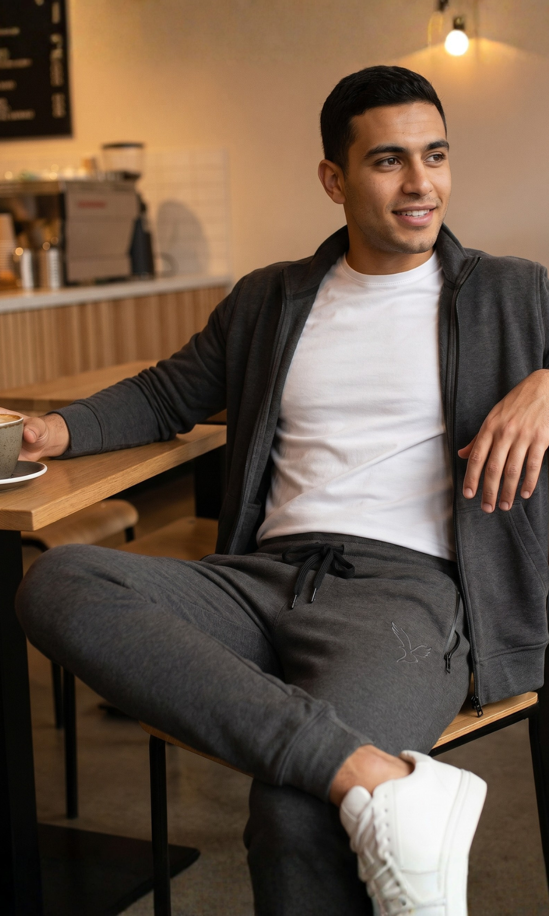 Men Side Zipped Pockets Sweatpants - AE