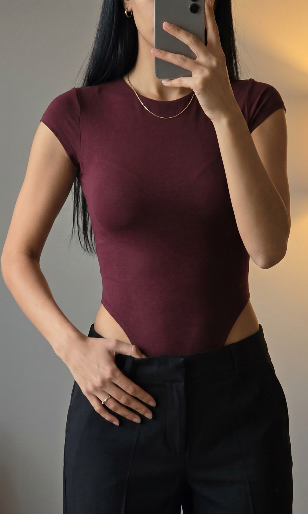 NUT Plain Women Short Sleeve Bodysuit