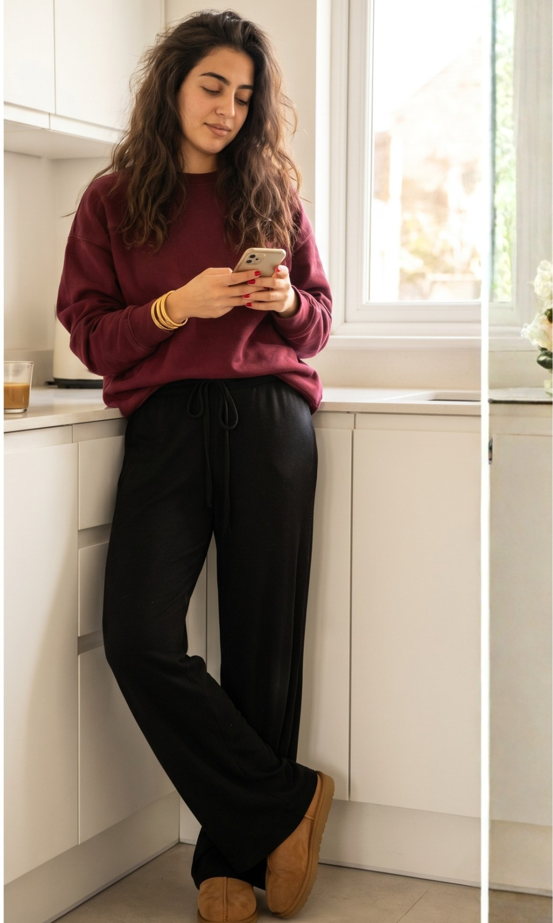 Women High Waist Relaxed Baggy Fit- AE
