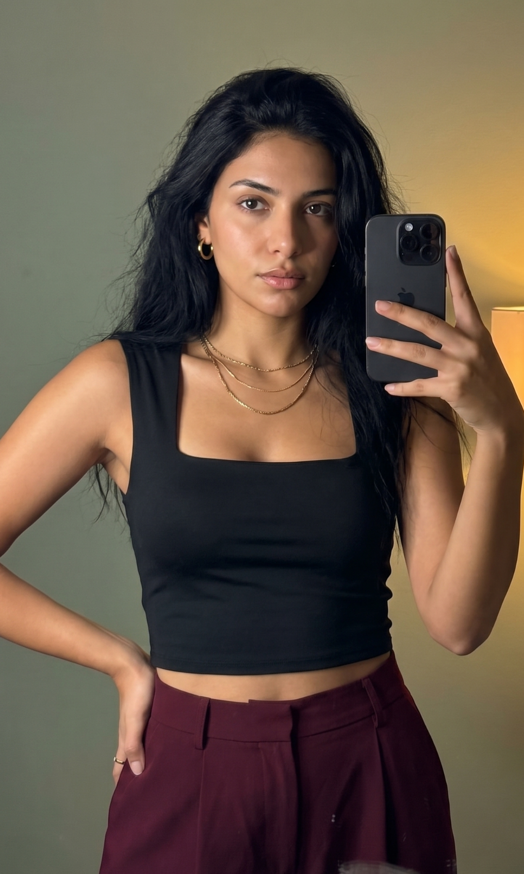 NUT Plain Women Square Neck Tank Tops