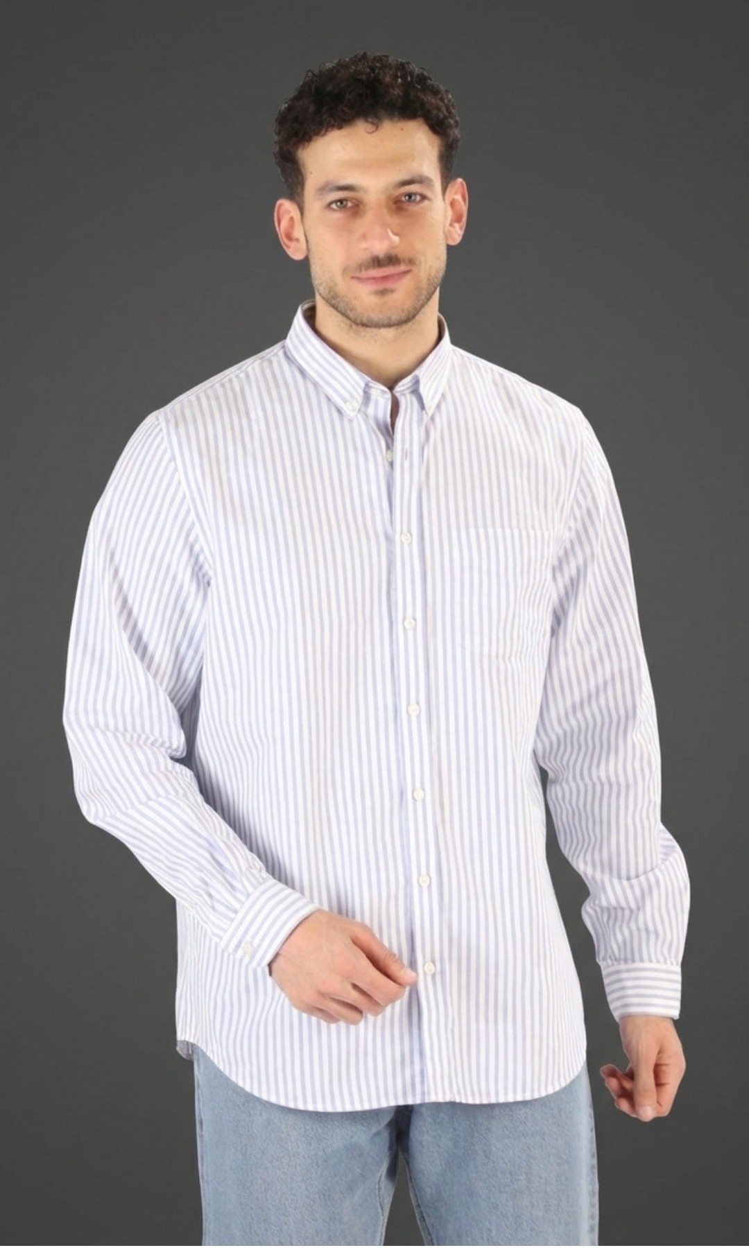 Men Regular Fit Striped Long Sleeves Shirt