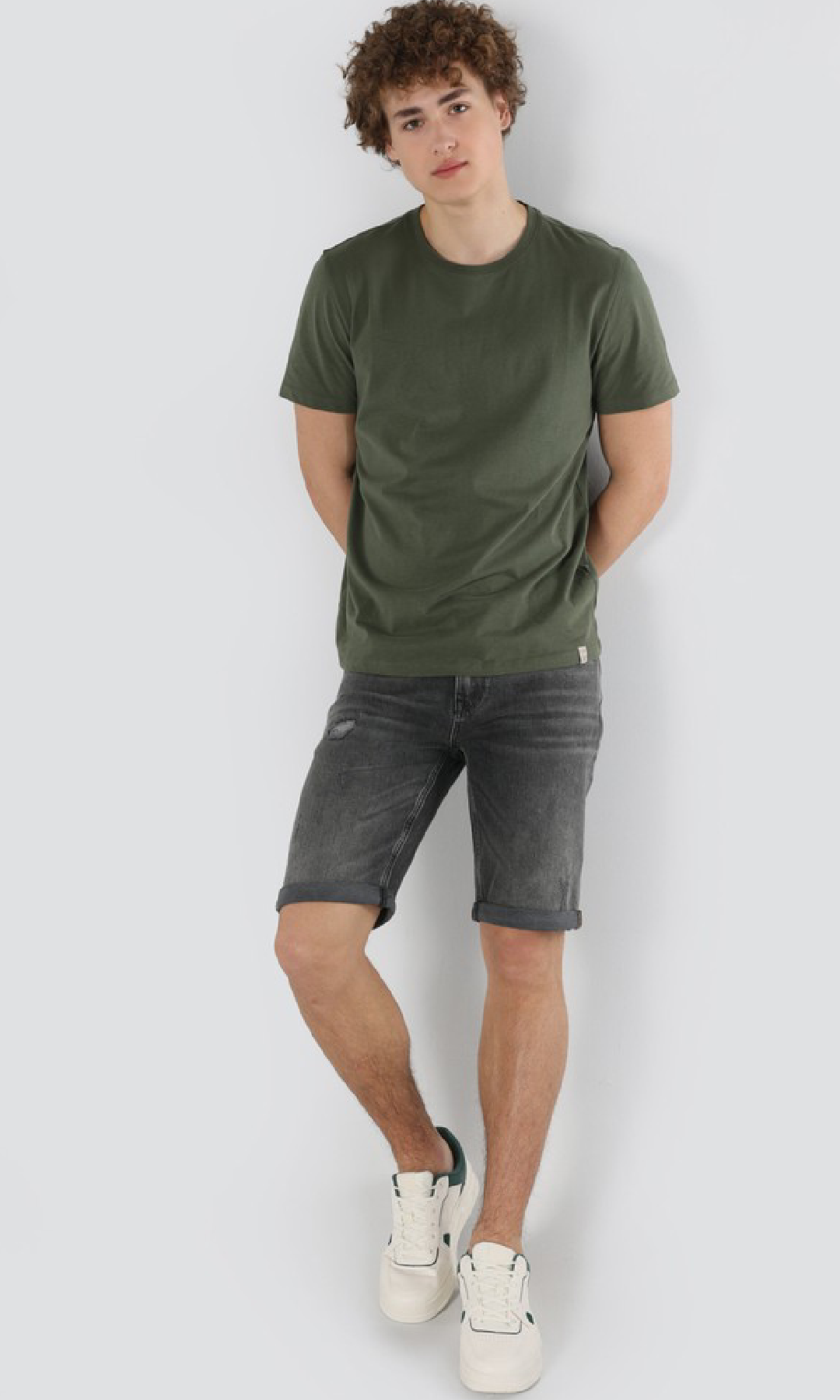 Men Basic T-Shirt COLIN'S (Oil Green)