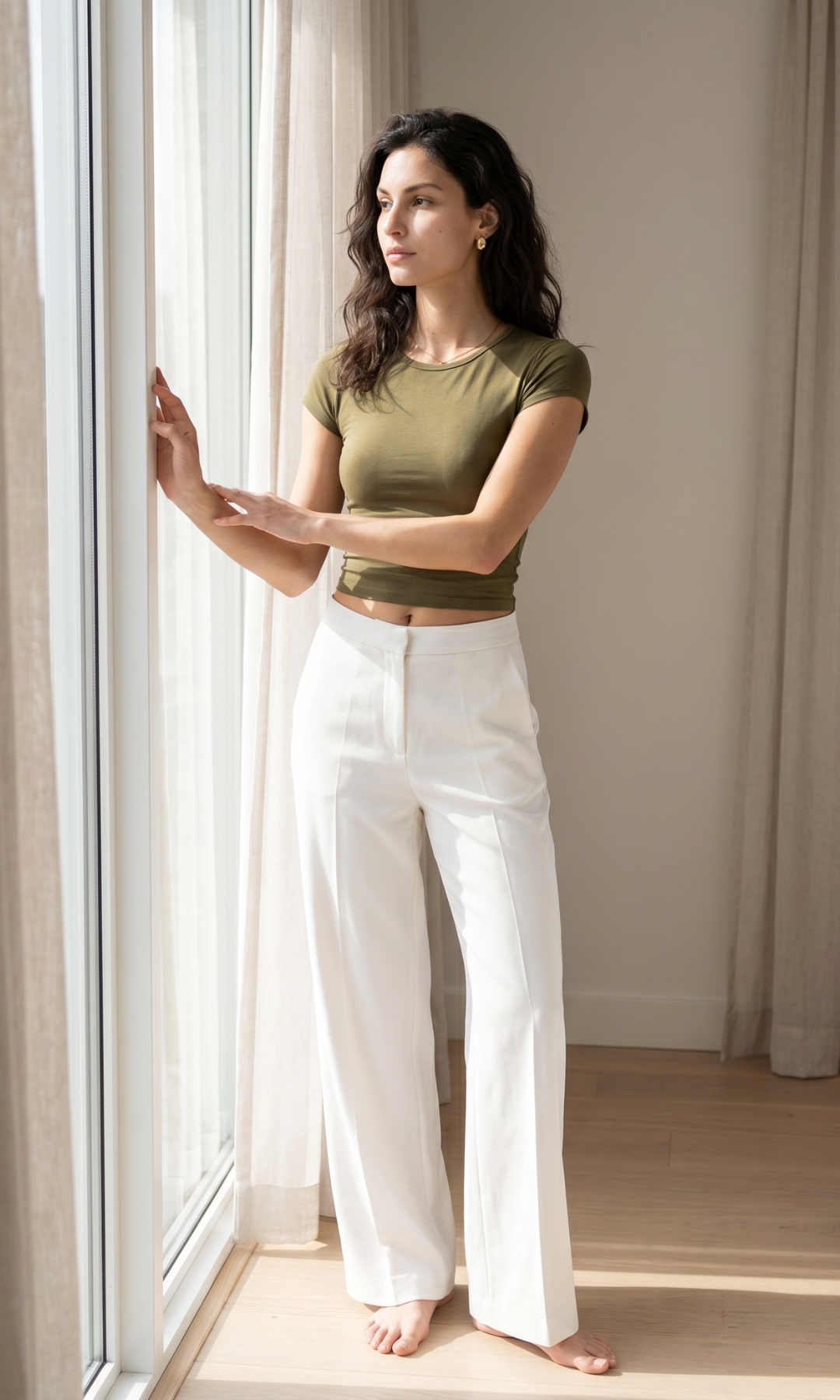 NUT Plain Women Crop Top Short Sleeve