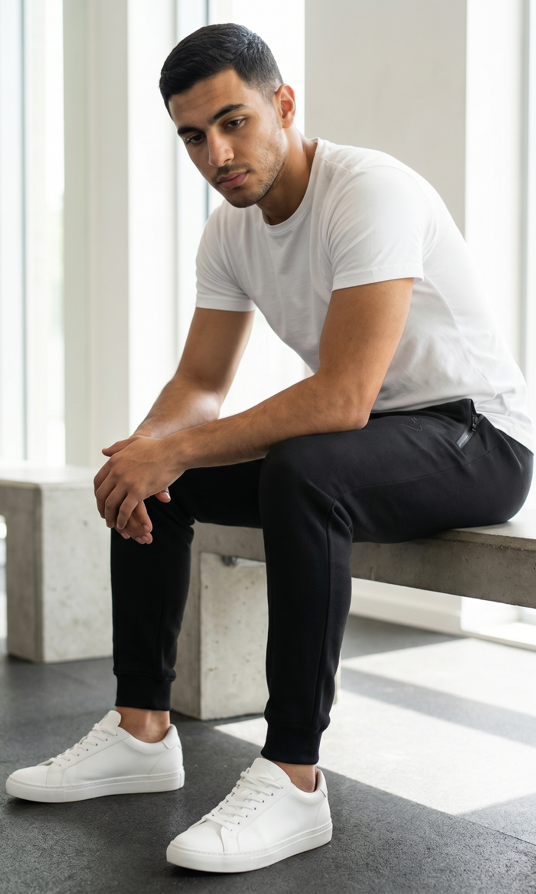 Men Side Zipped Pockets Sweatpants - AE
