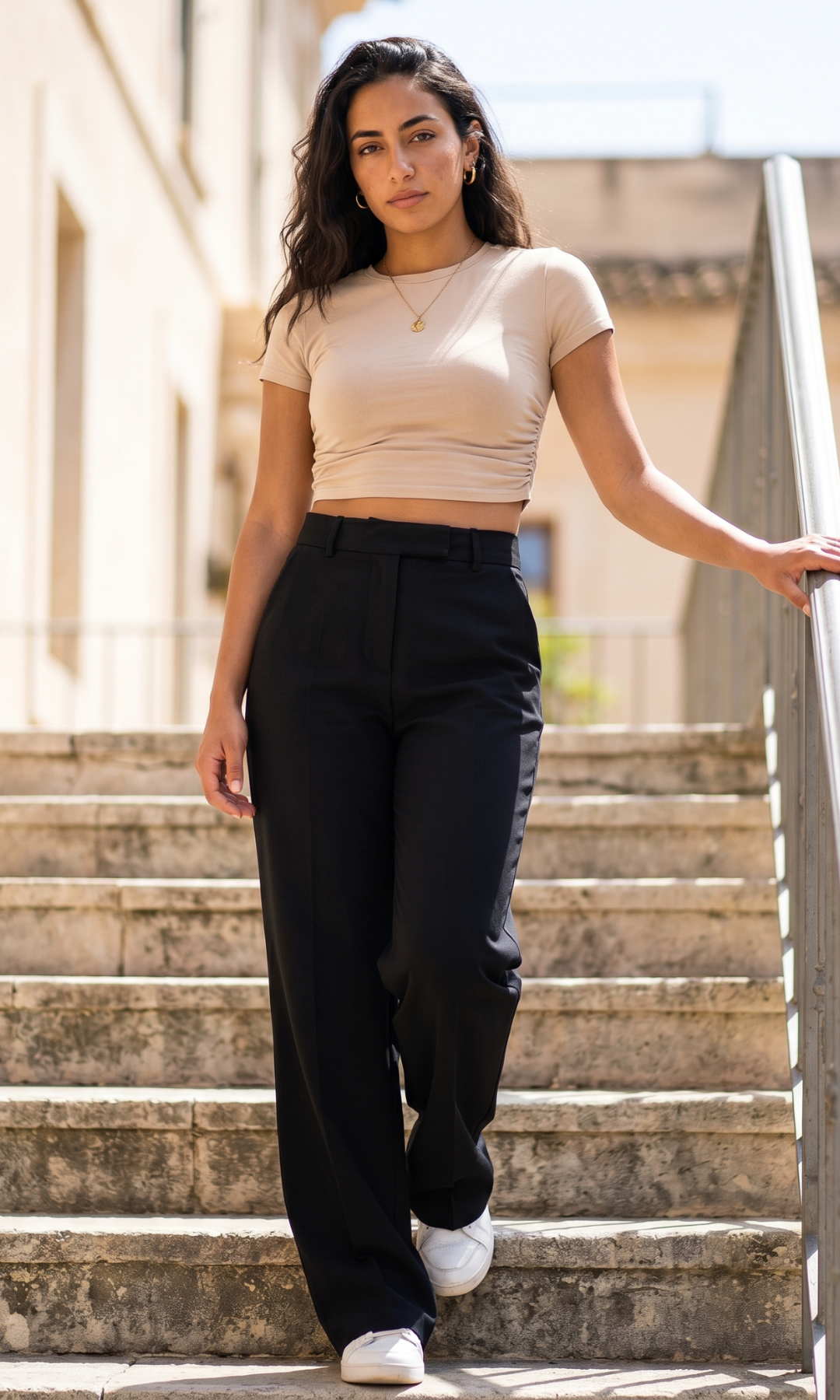 NUT Plain Women Crop Top Short Sleeve
