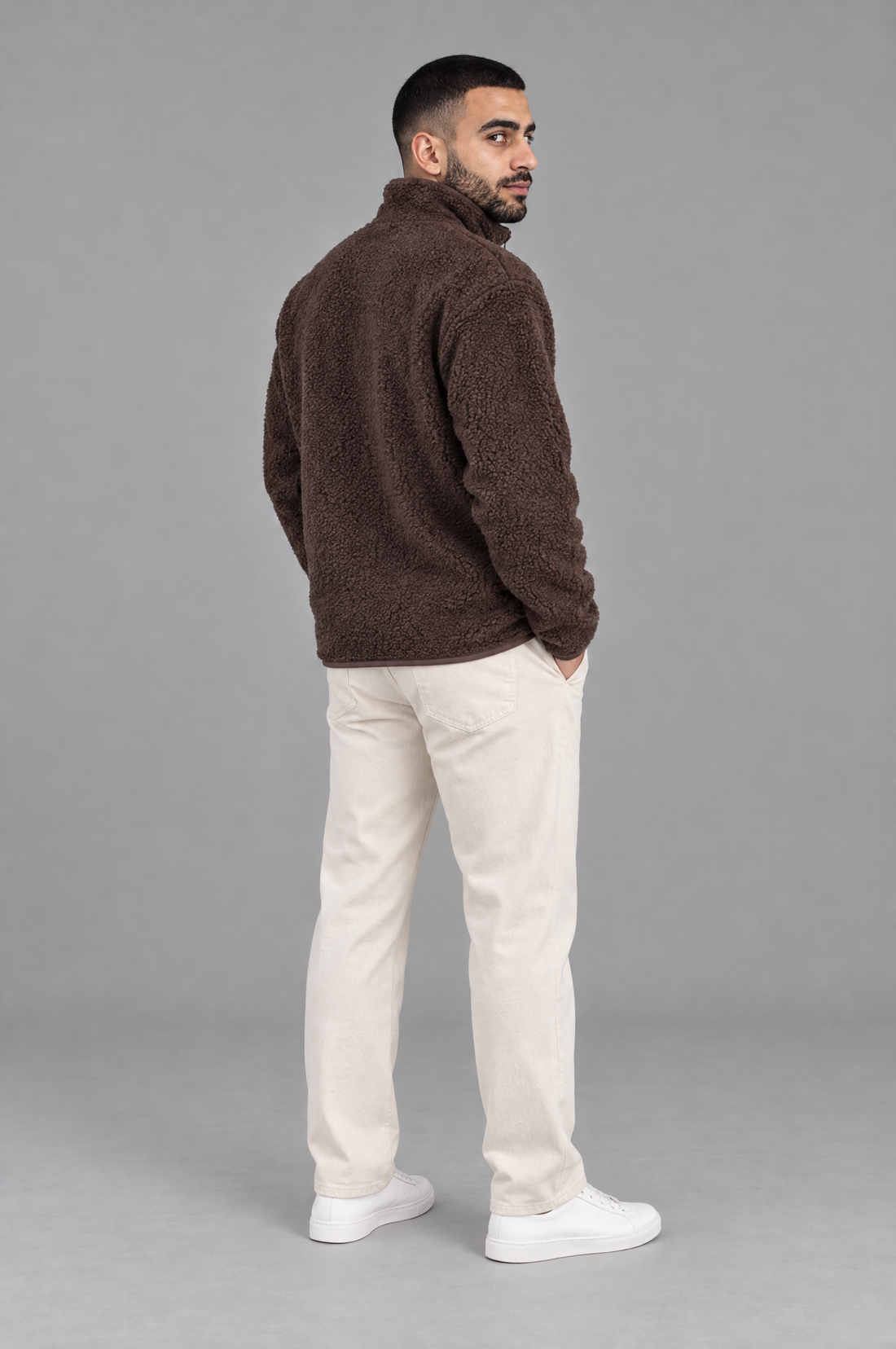 Cozy Curl Half-Zip Sherpa Pullover