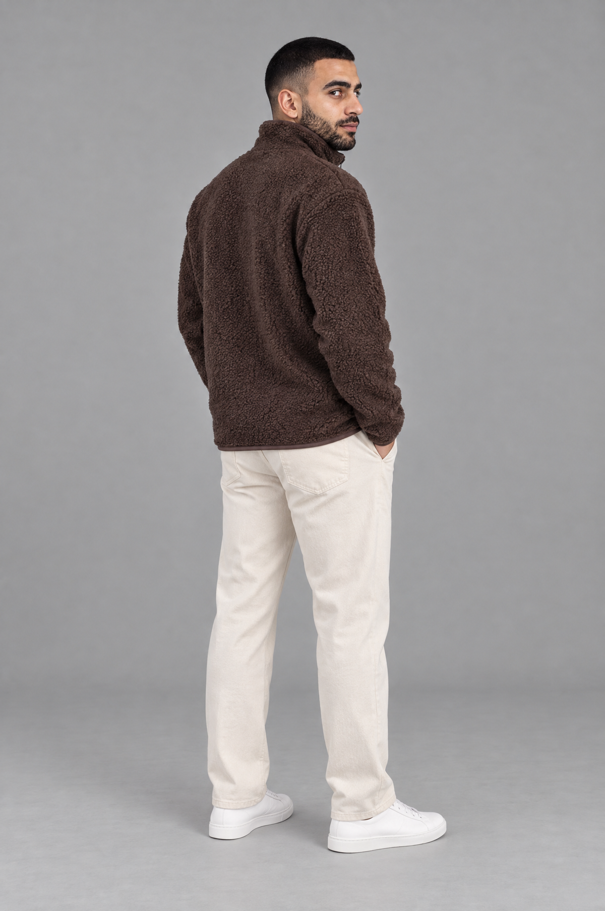 Cozy Curl Half-Zip Sherpa Pullover