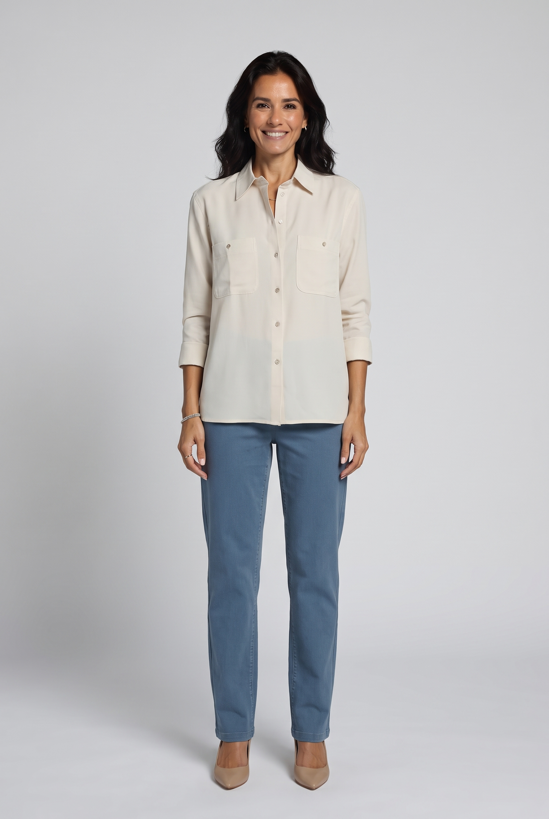 Women Solid Pocket Shirt for Stylish Look