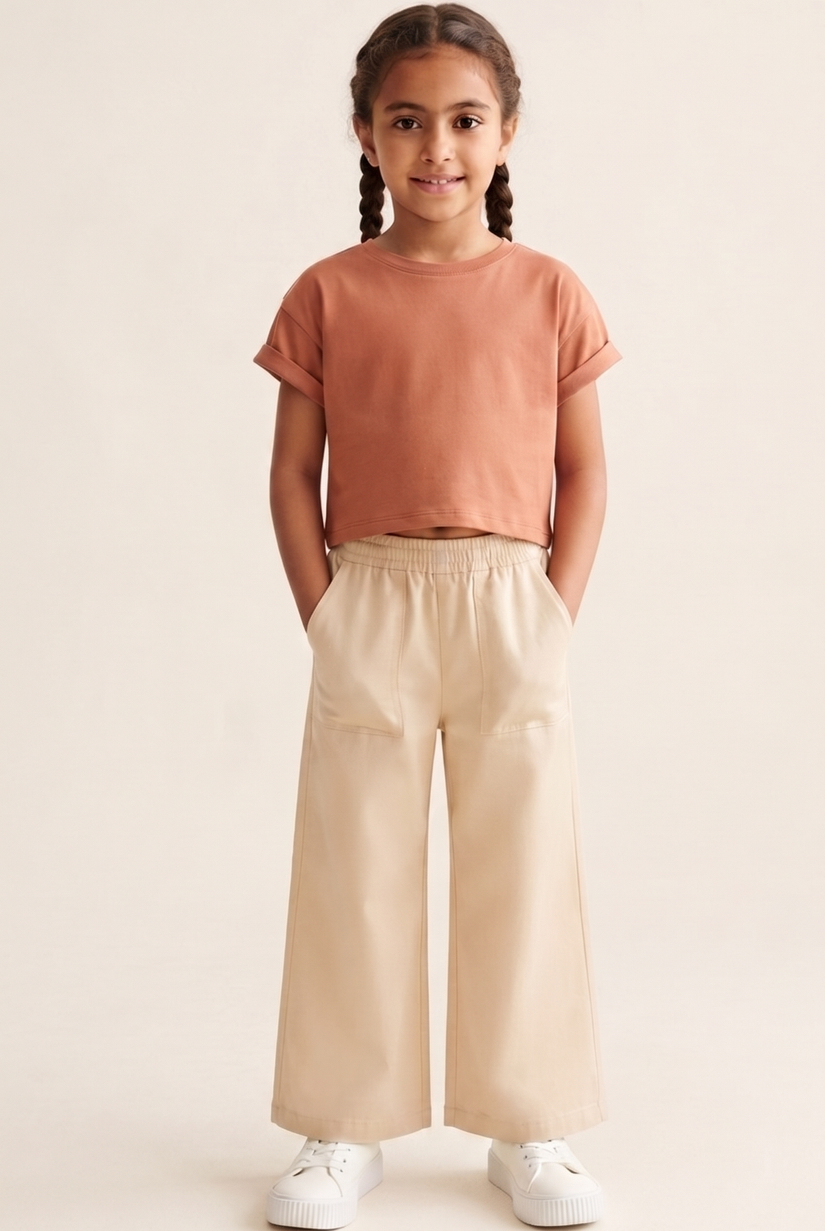Kids Linen Trousers For Girls
