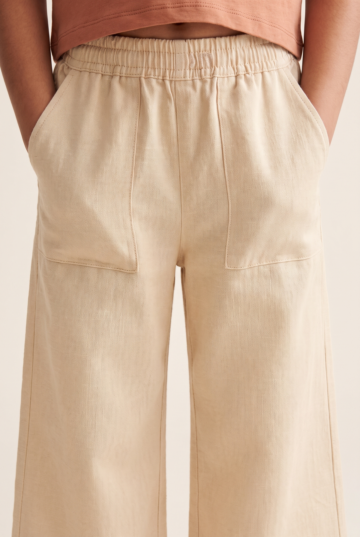 Kids Linen Trousers For Girls