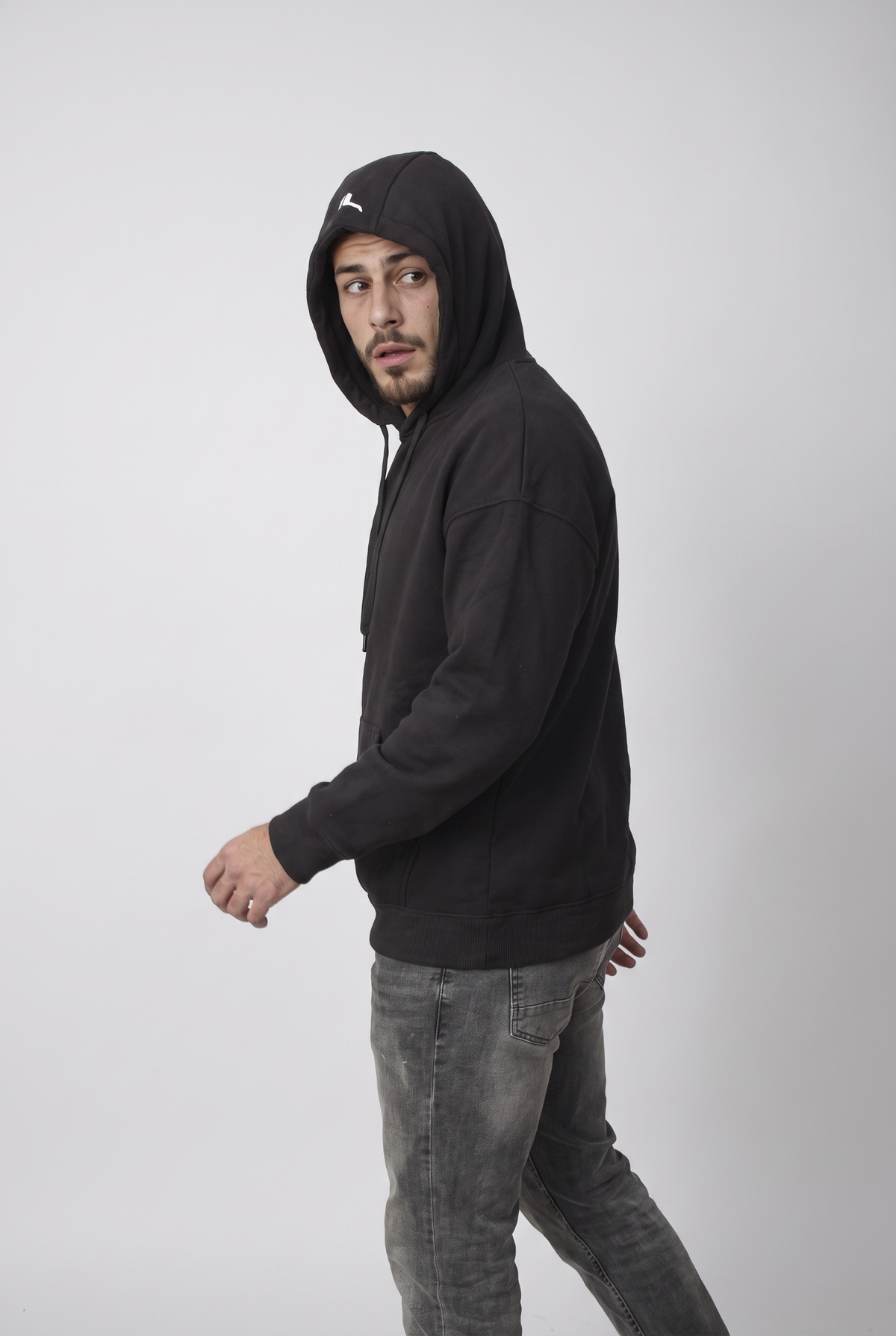 (Original) Men Over Sized Hoodie Sweater - NUT (Black)