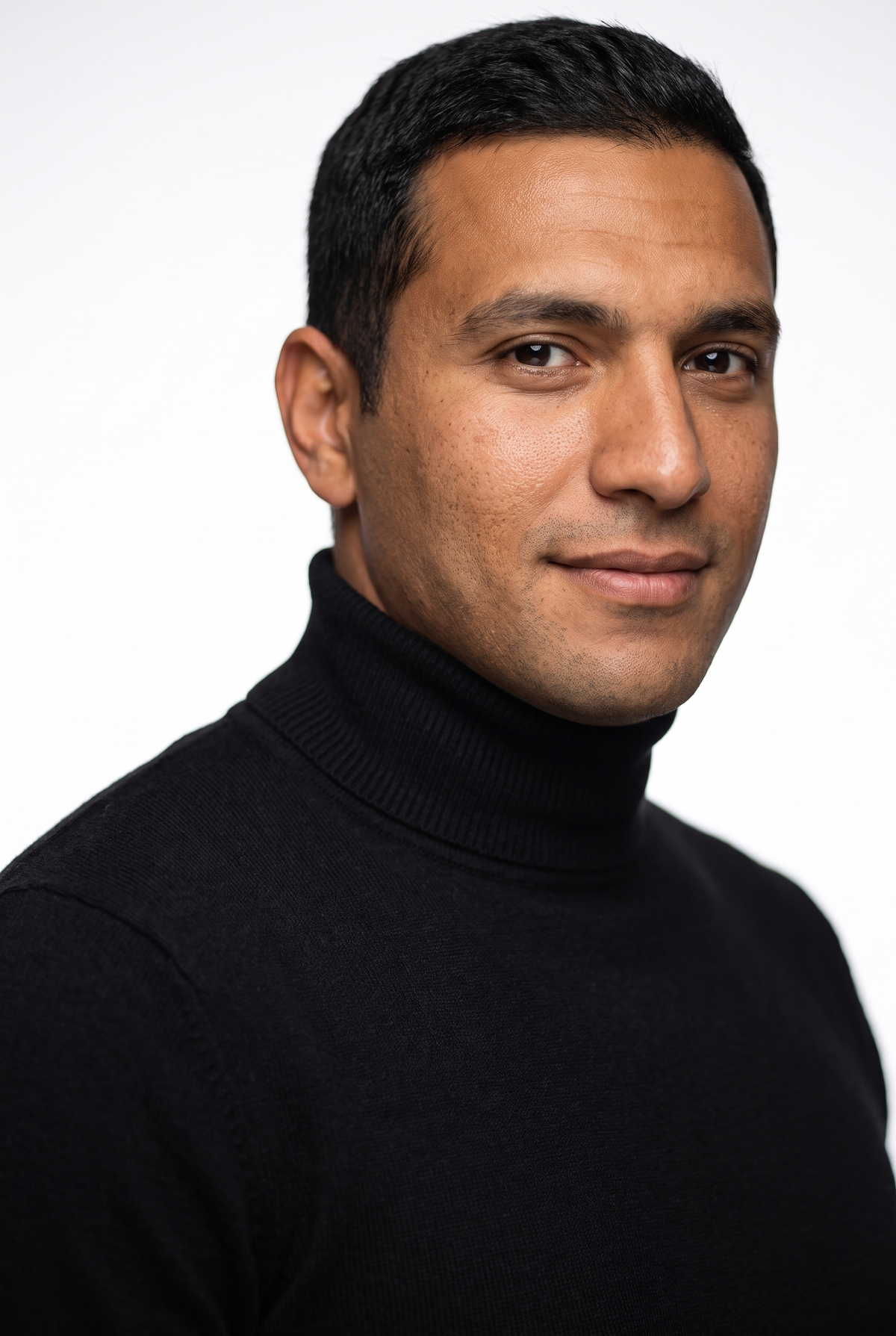 Men Turtleneck Knitwear Sweater (Black)