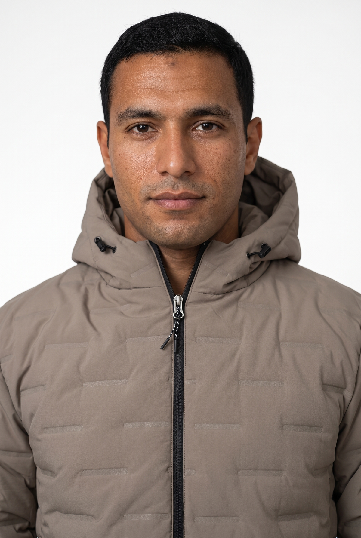 Hooded Puffer Jacket (Café)