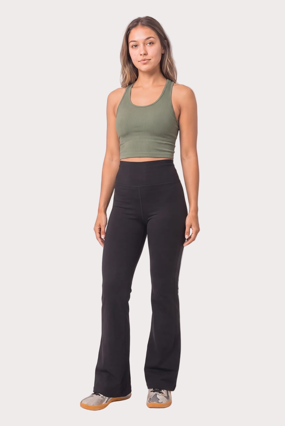 Charleston Flare Pants - Black - Front view