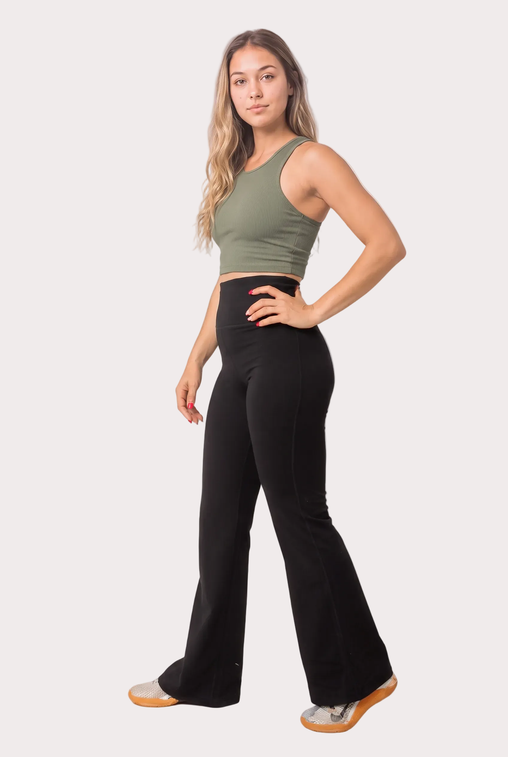 Charleston Flare Pants - Black - Side view