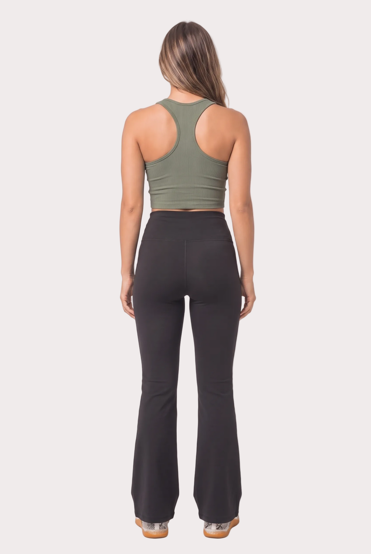 Charleston Flare Pants - Black - Back view