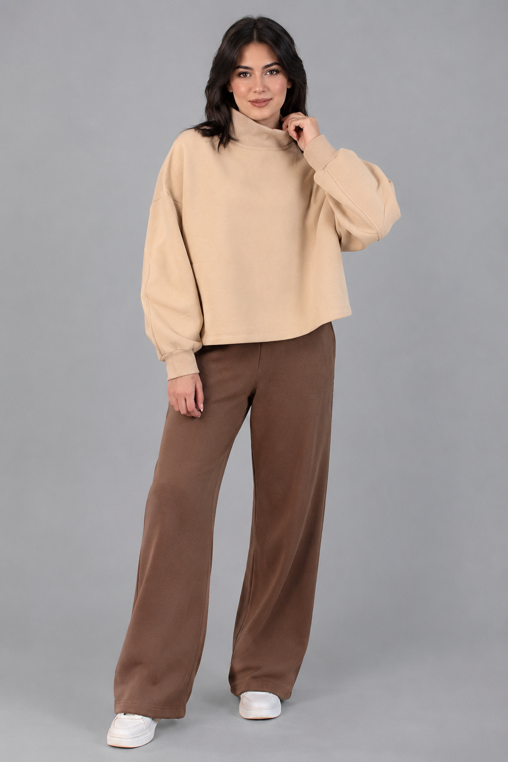 NUT Women Oversized Turtleneck Sweater