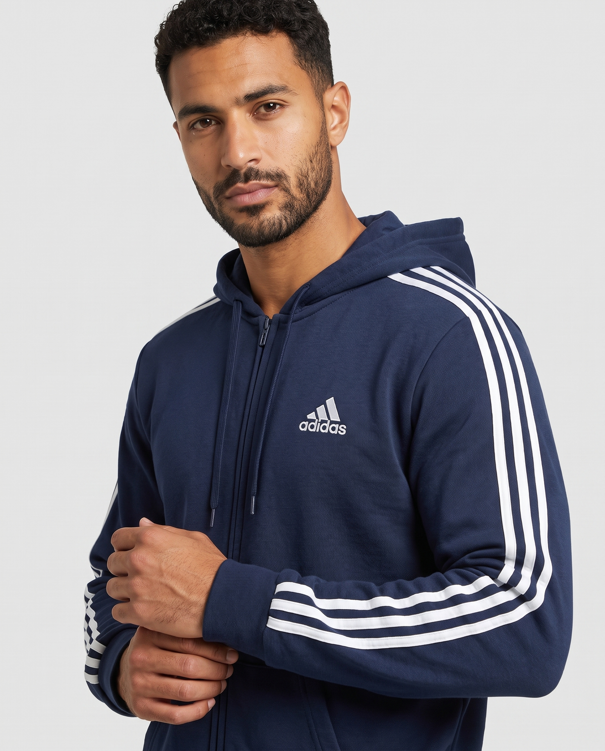 Men 3-Stripes Full Zip Hoodie jacket