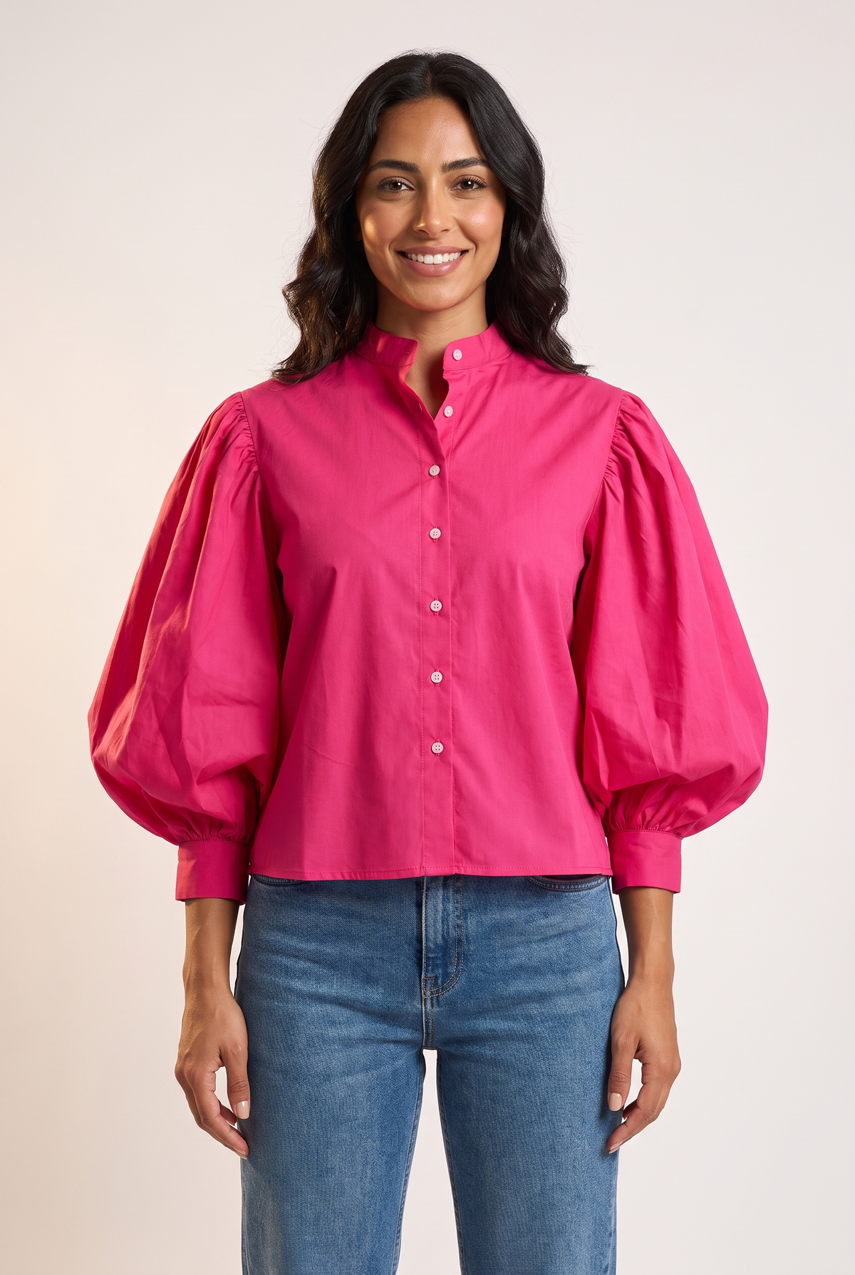 Women Blouse - Balloon sleeves