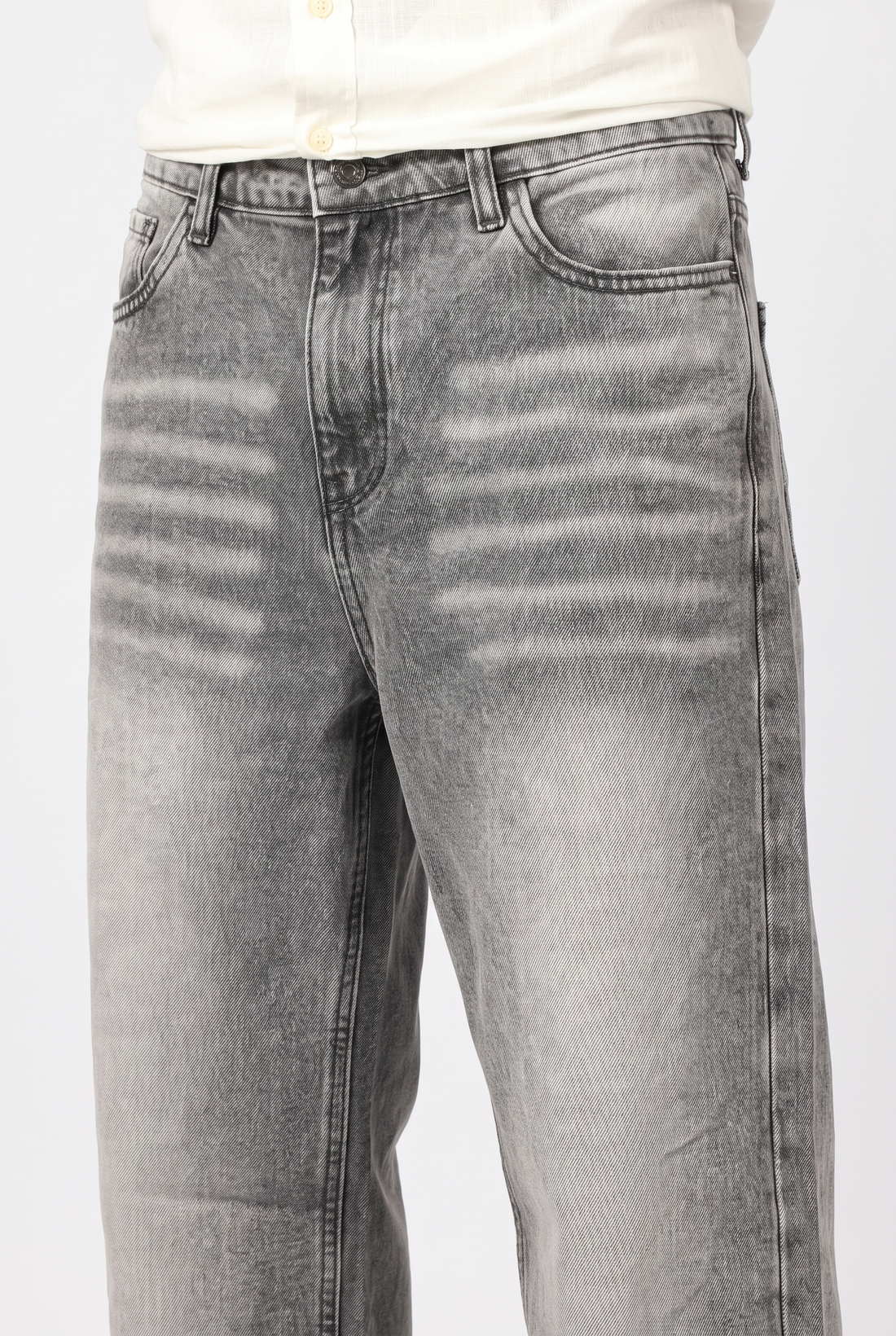 Men Wide Leg Jeans (Grey)