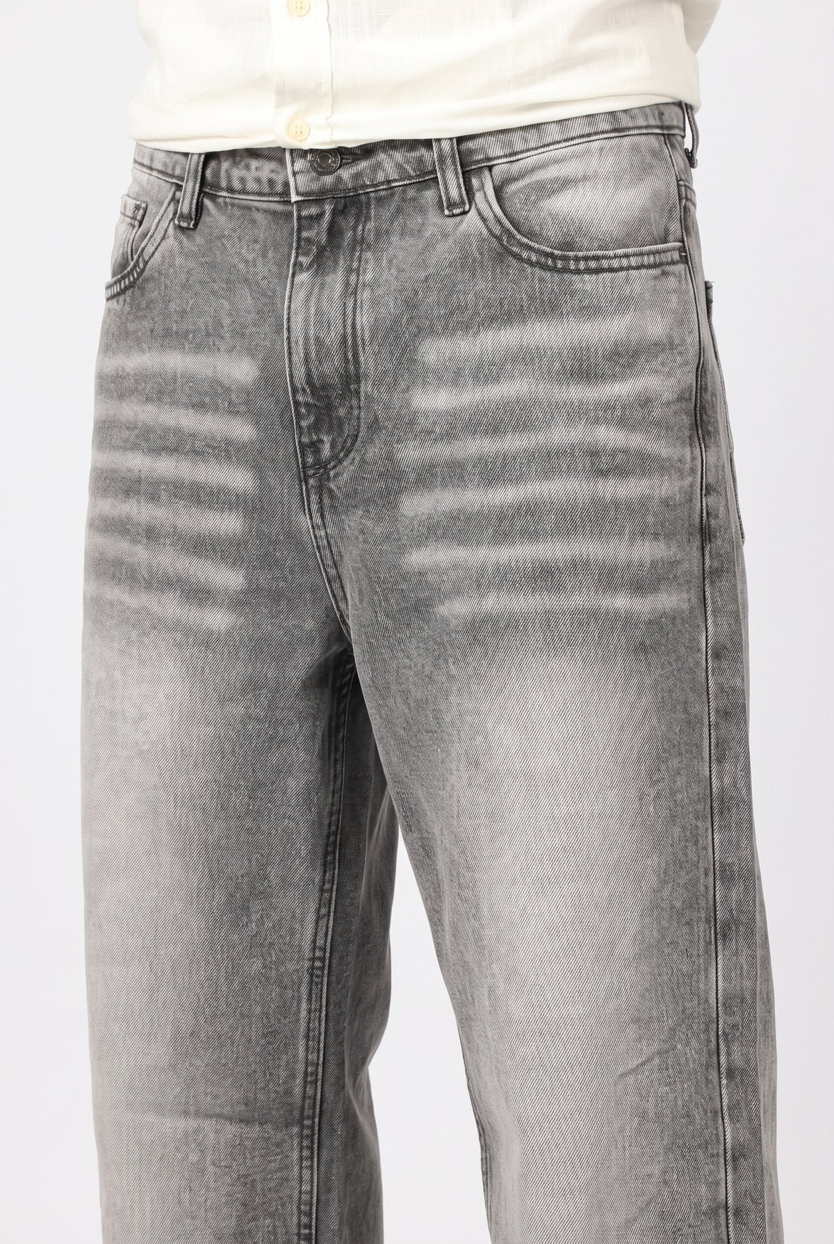 Men Wide Leg Jeans (Grey)