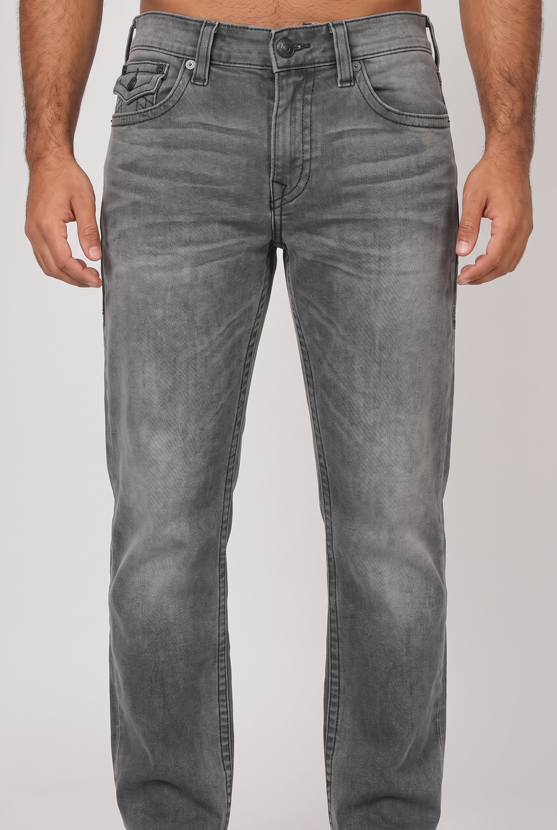 Men Straight Leg Jeans T.R (Grey)