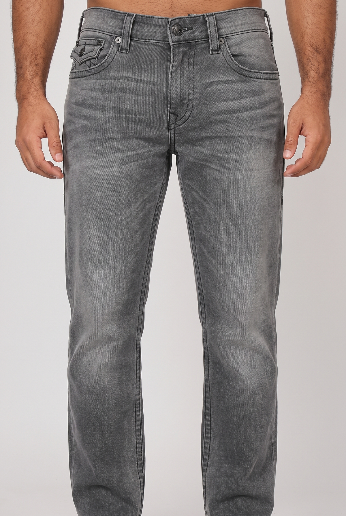 Men Straight Leg Jeans T.R (Grey)