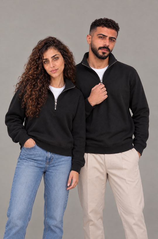Essential Quarter-Zip Neck Sweatshirt