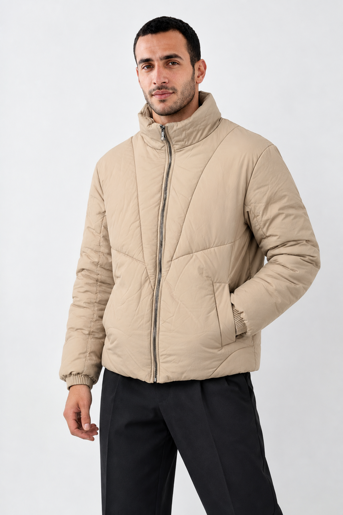 Men Regular Fit Puffer Jacket