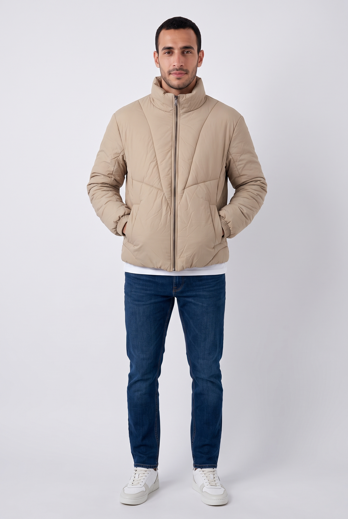Men Regular Fit Puffer Jacket