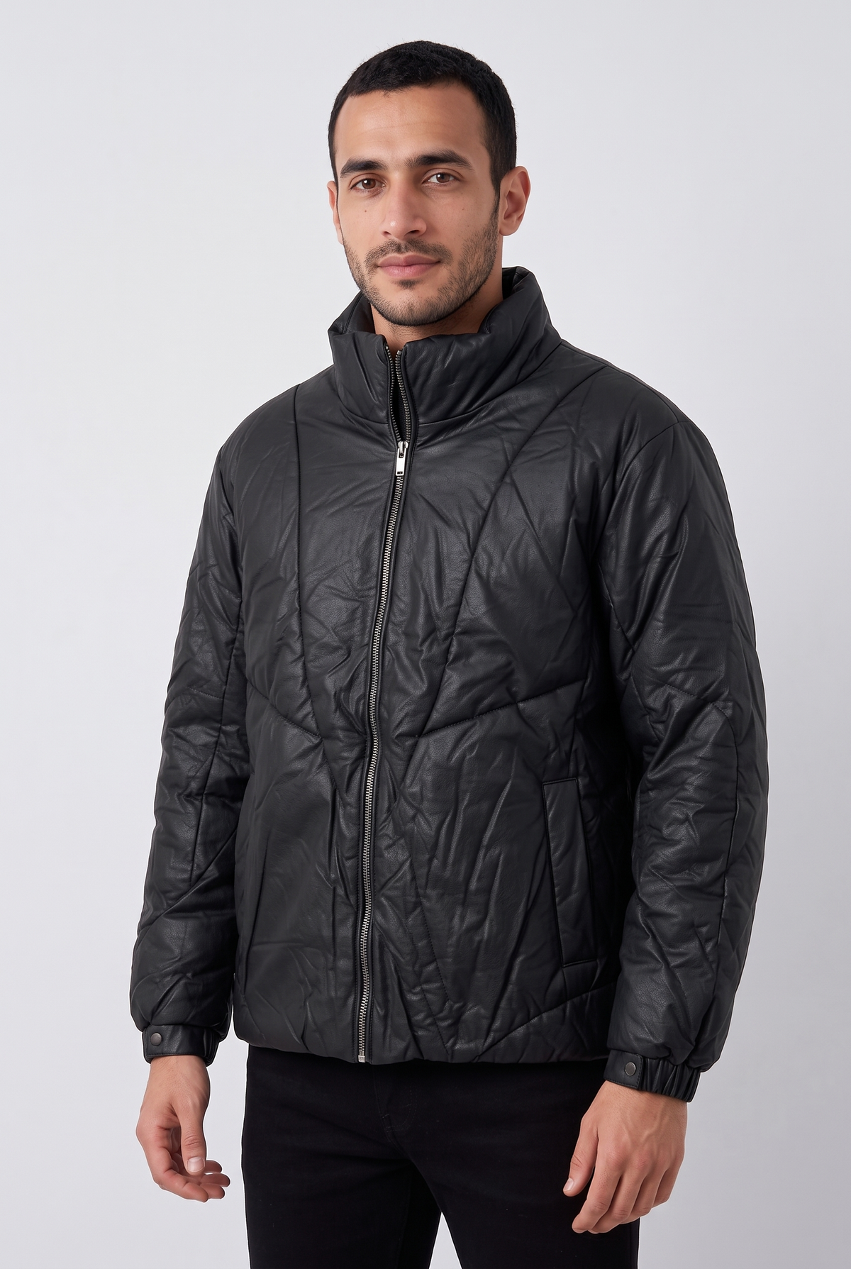 Men Regular Fit Puffer Jacket