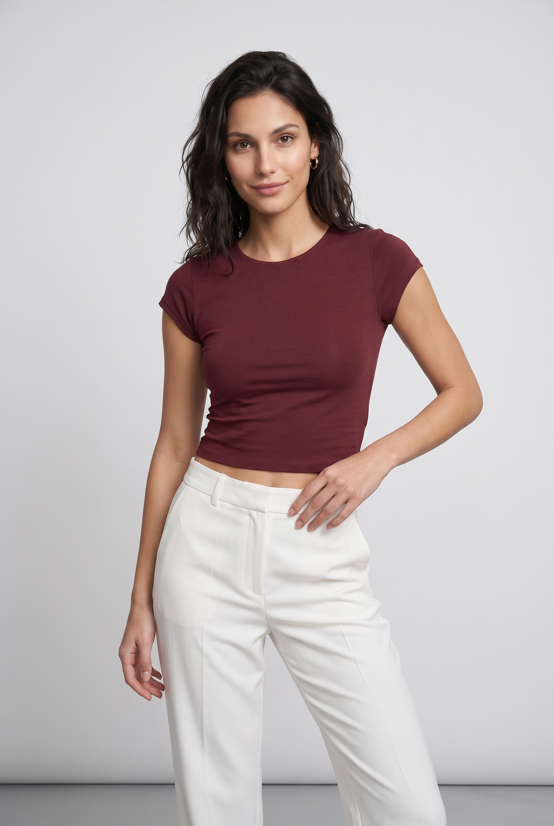NUT Plain Women Short Sleeve Top