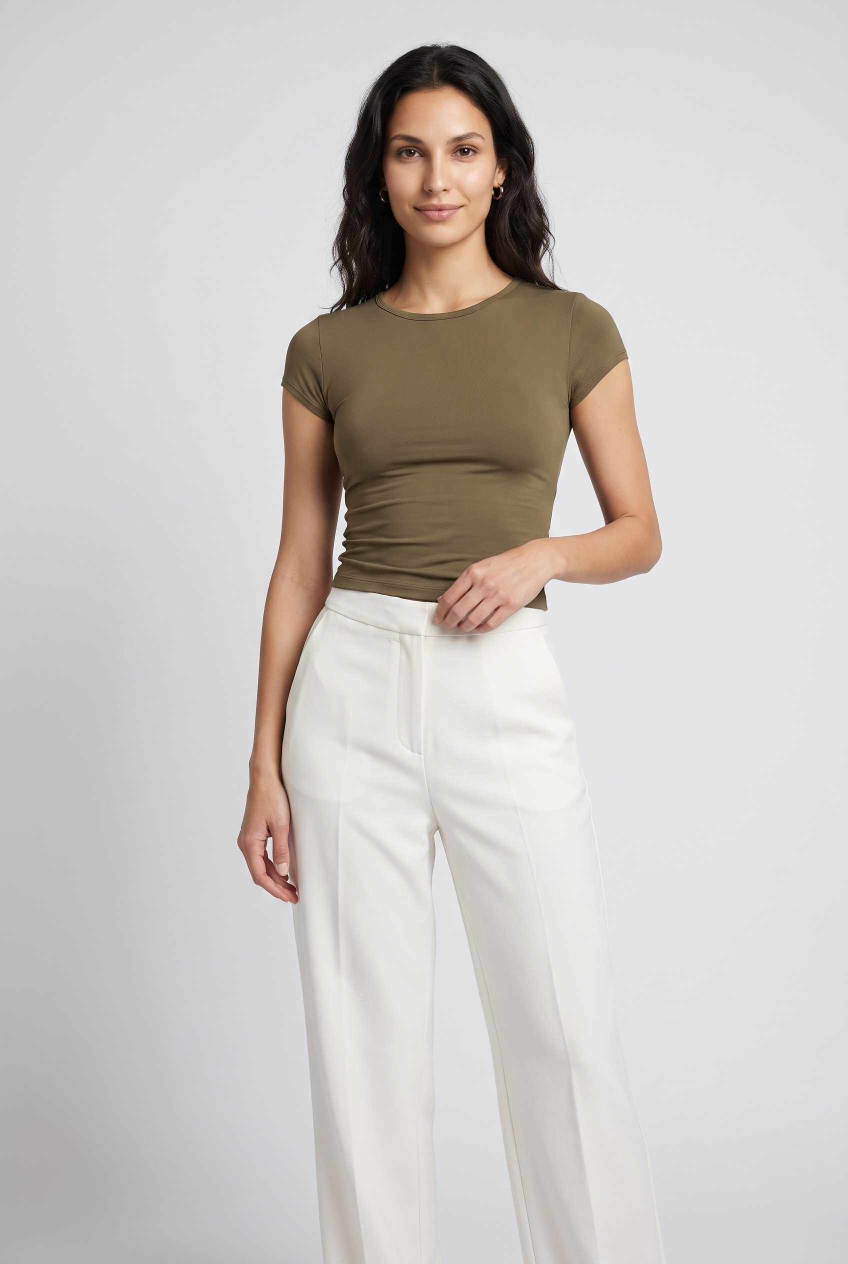 NUT Plain Women Short Sleeve Top