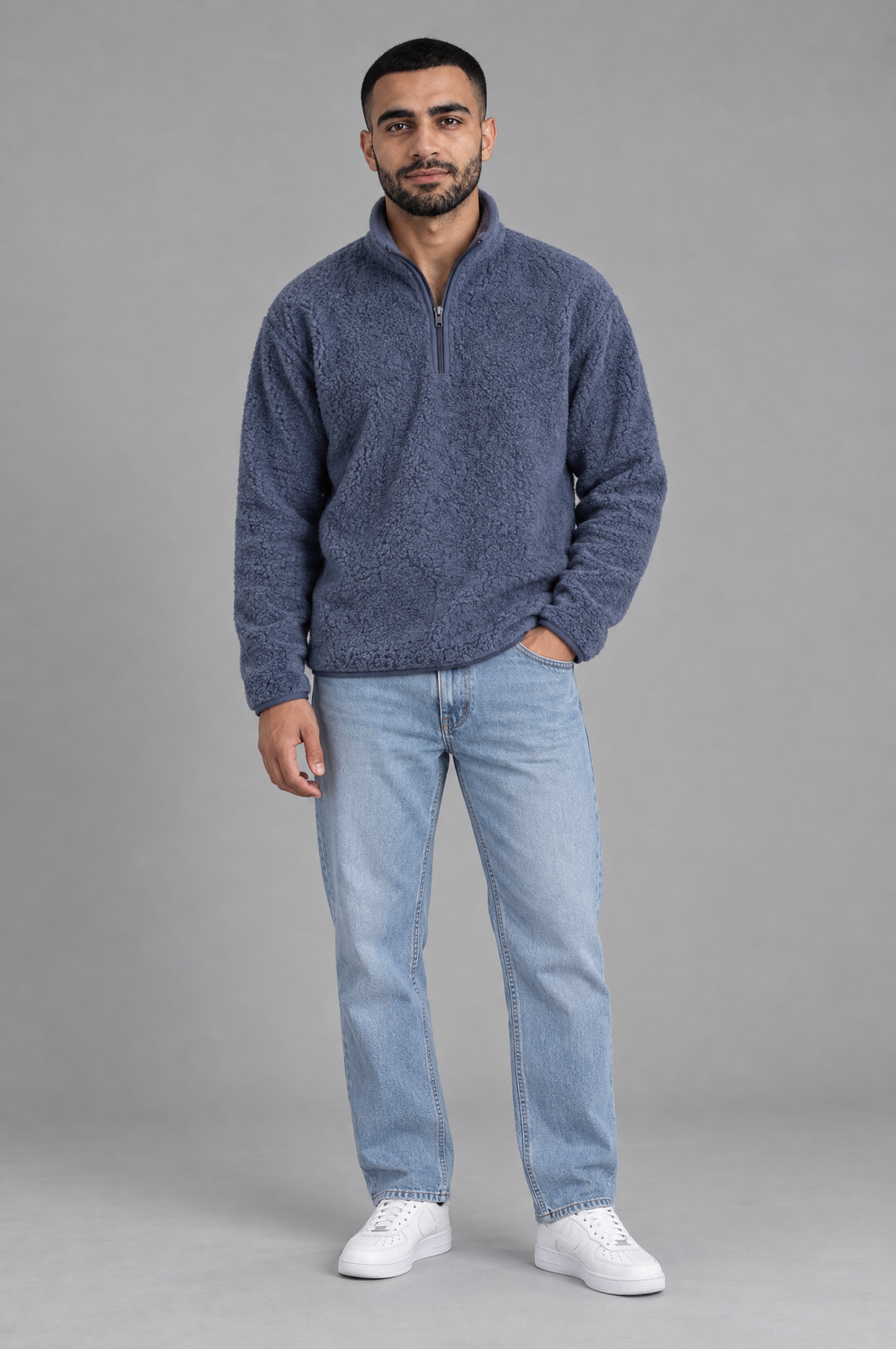 Cozy Curl Half-Zip Sherpa Pullover
