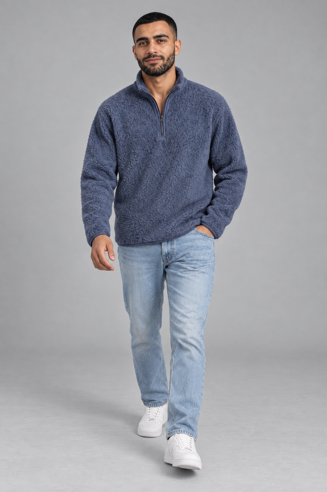 Cozy Curl Half-Zip Sherpa Pullover