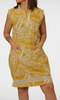 Women Linen Dress Pattern (Mustard & White)