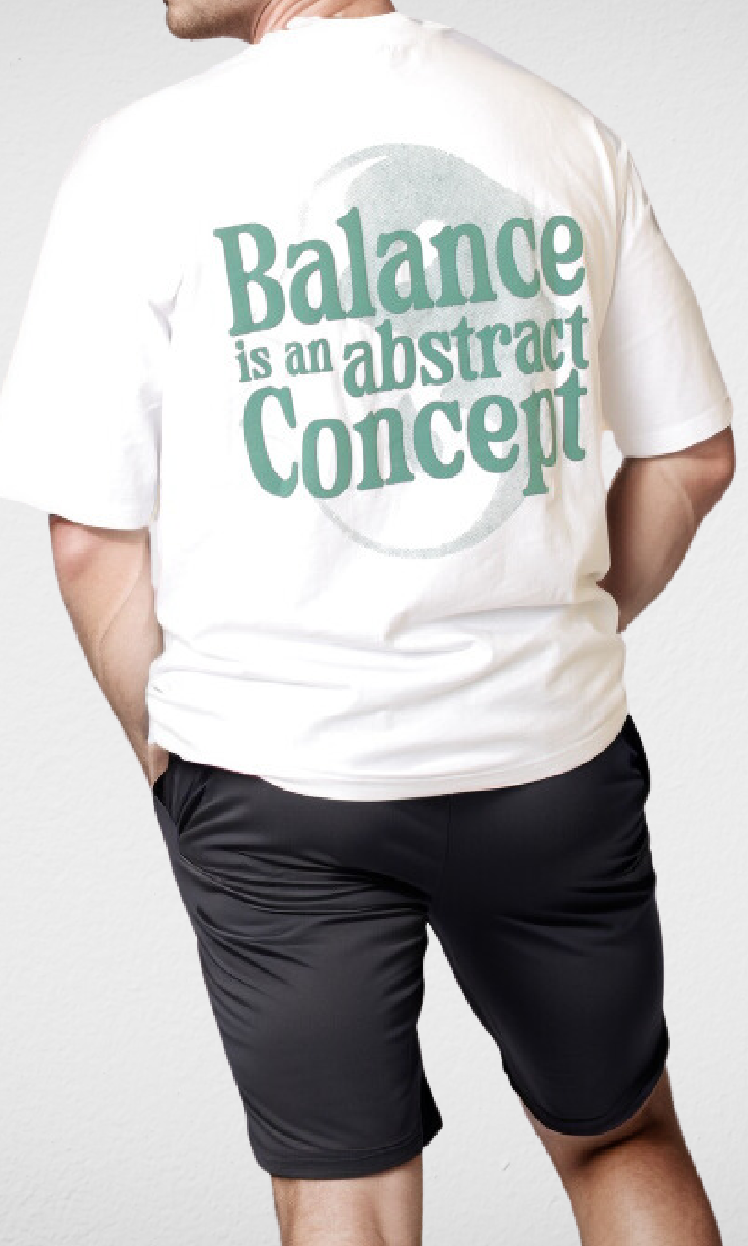 Men T-shirt (White With Green Logo)