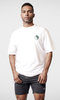 Men T-shirt (White With Green Logo)