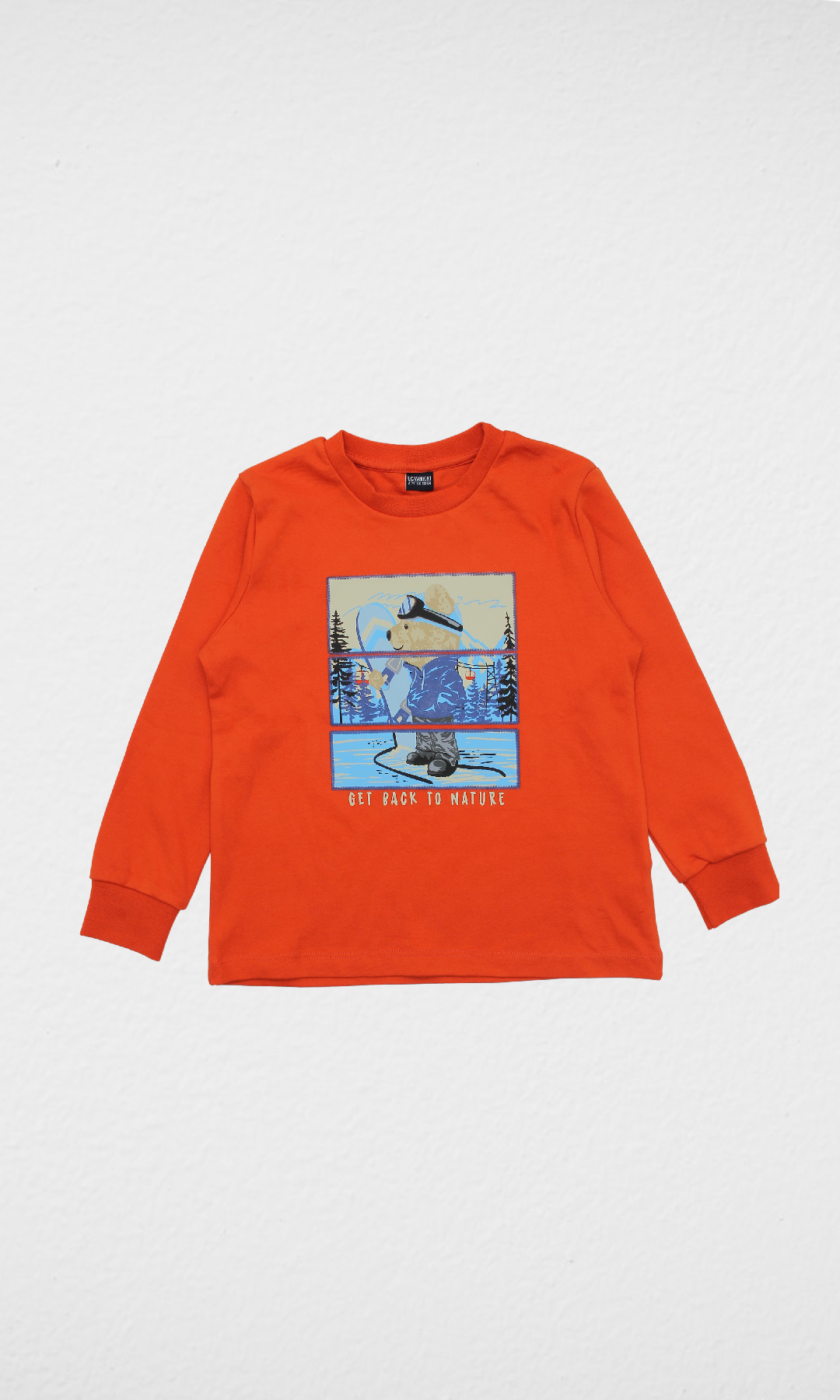 Kids Summer Melton  Sweatshirt  -Orang