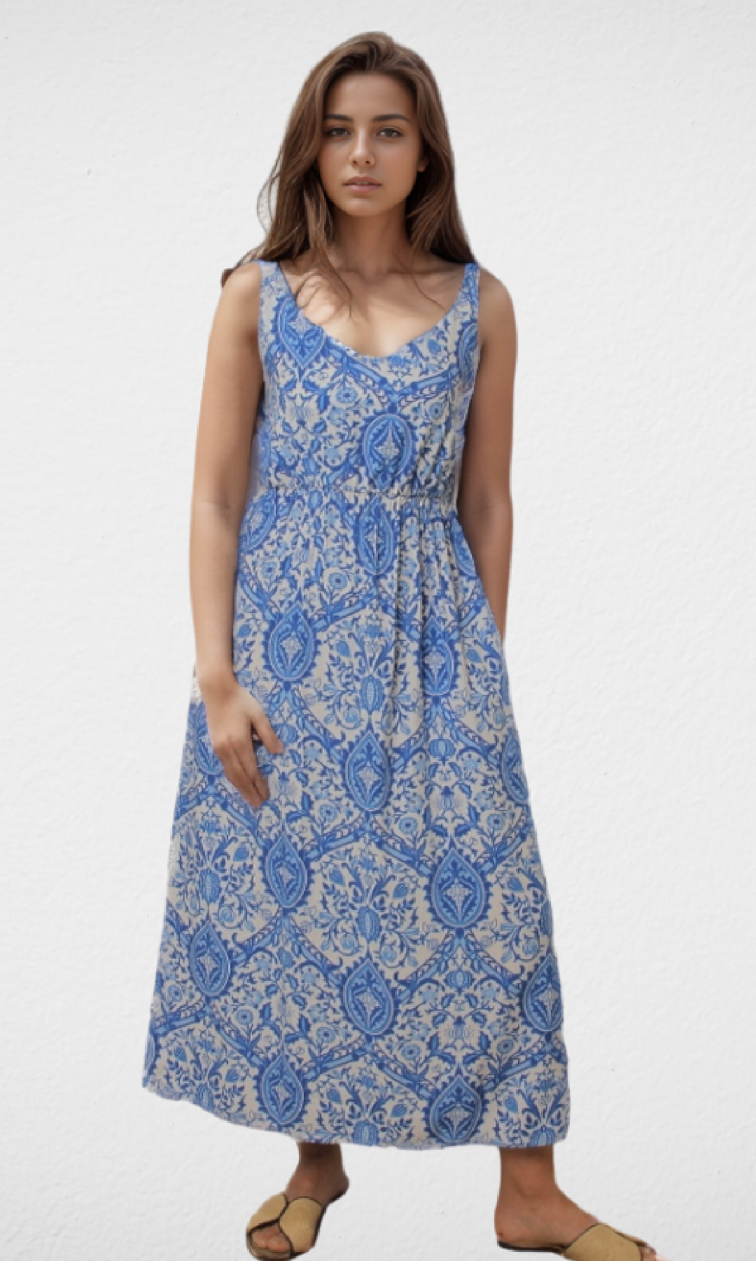 Women Dress  Print (Blue)