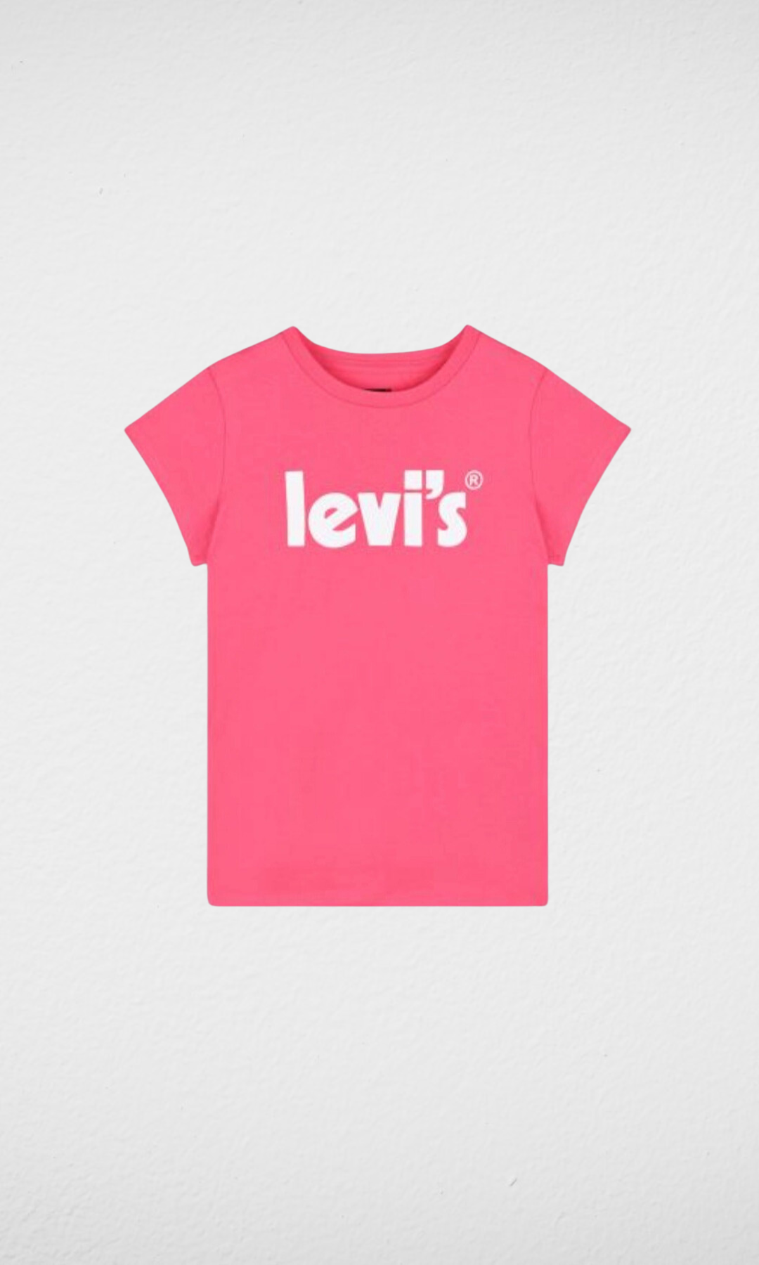Kids Levi's Short Sleeve T-shirt Fuchsia (White Logo)
