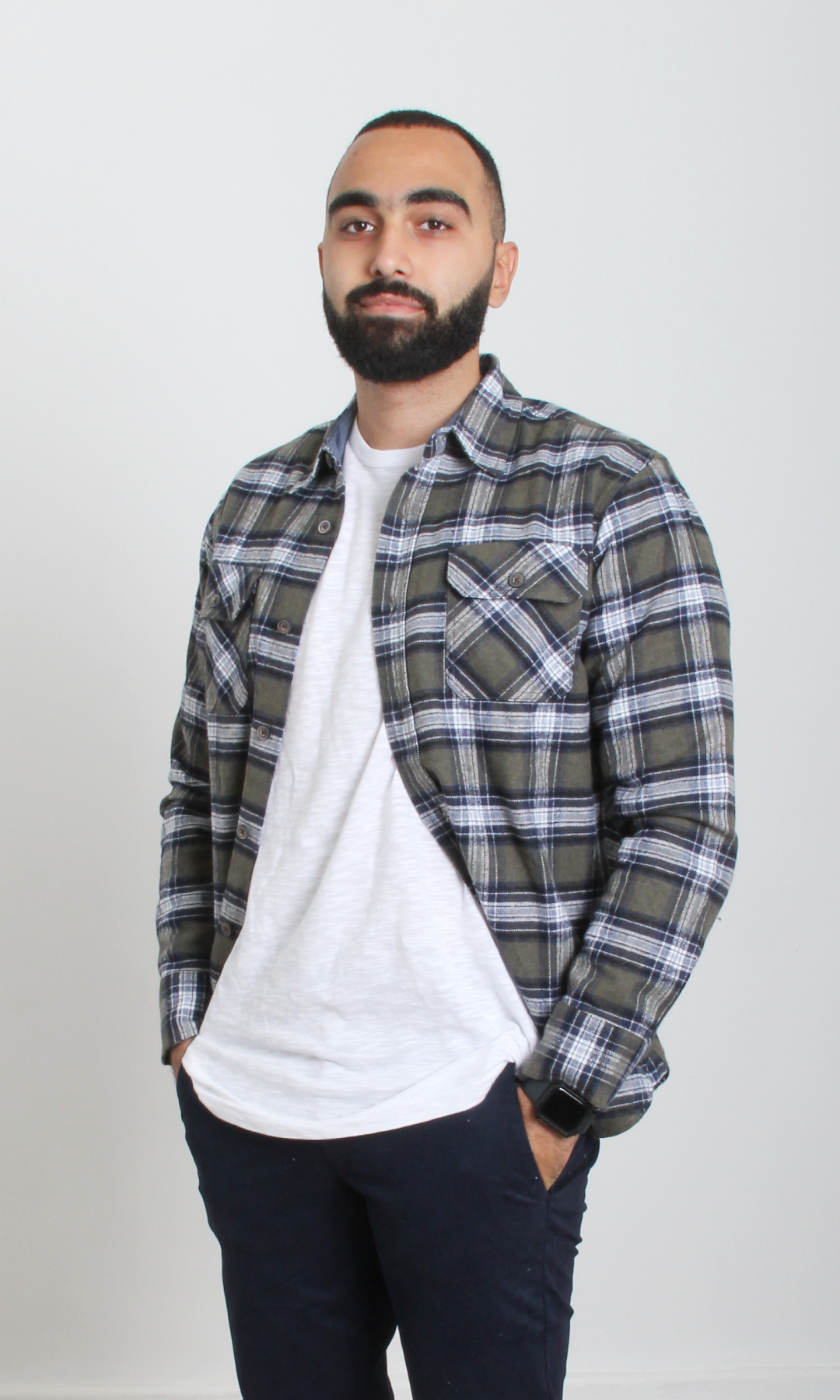 Checkered Long Sleeve Shirt (Green)