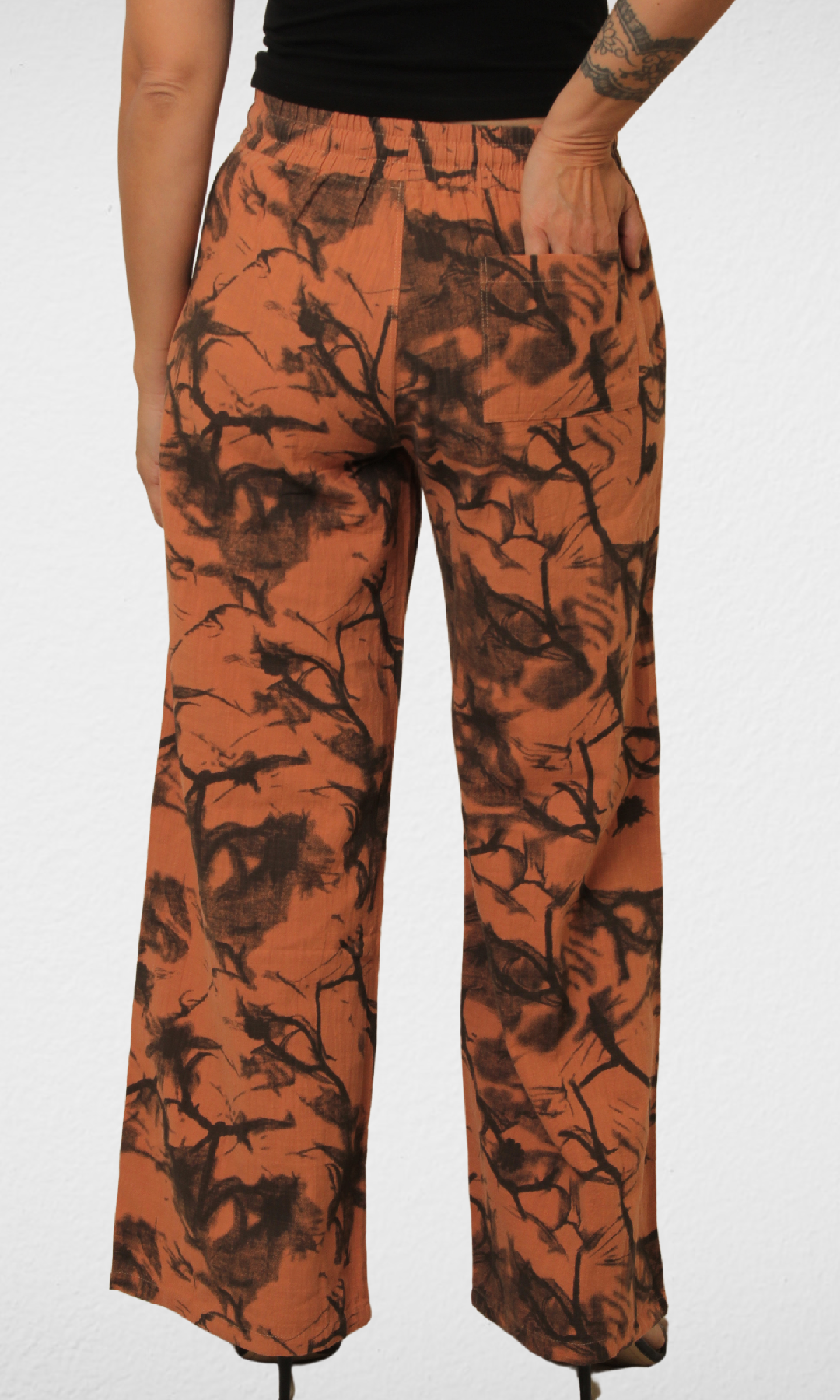 Women Linen Pant (Brick)