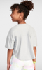 Kids Sports Cropped T-Shirt (Soft) -Grey