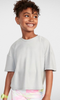 Kids Sports Cropped T-Shirt (Soft) -Grey