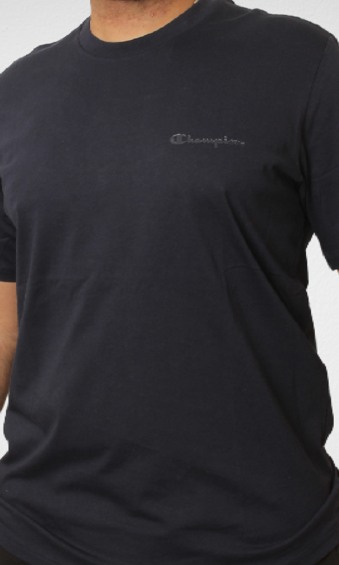 Men T-shirt Champion (Dark Blue Black Logo)