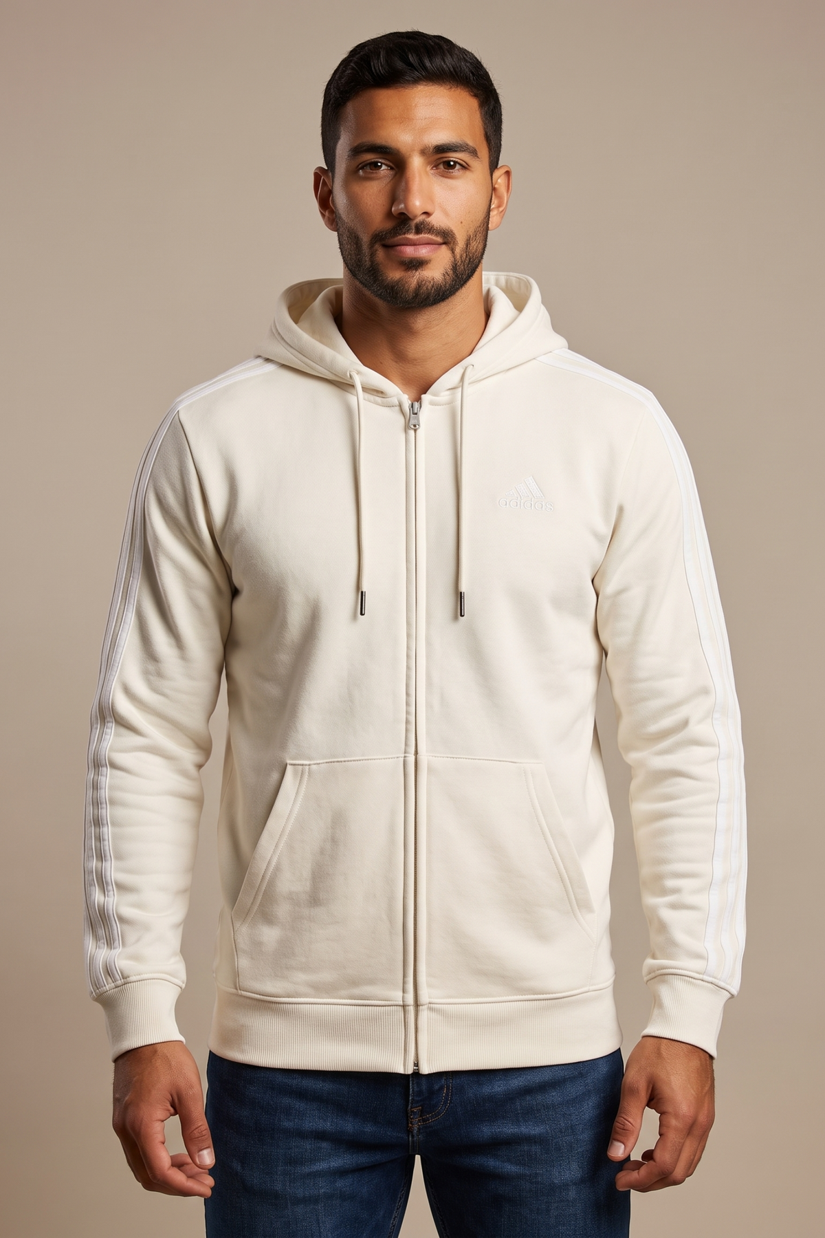 Men 3-Stripes Full Zip Hoodie jacket
