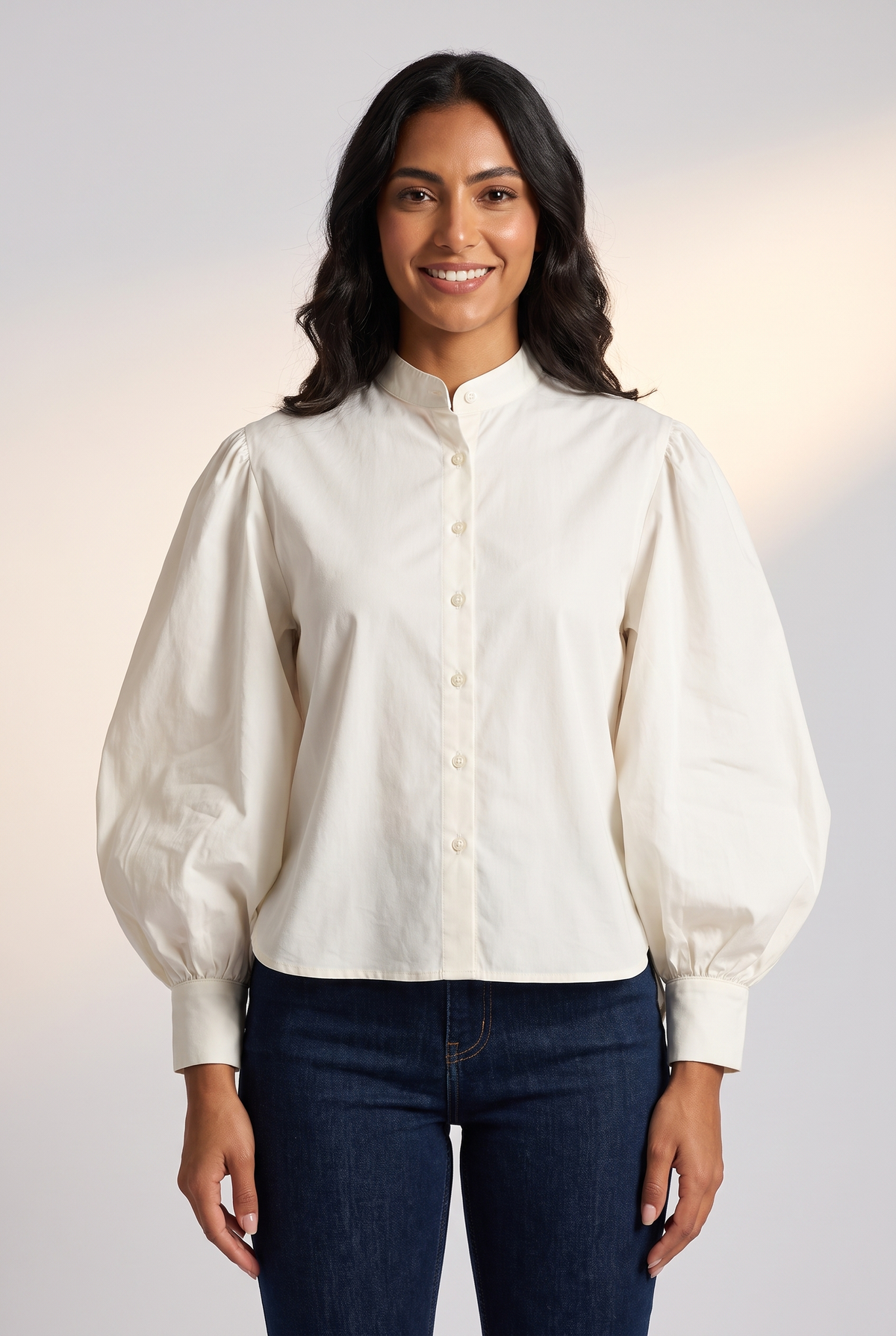 Women Blouse - Balloon sleeves