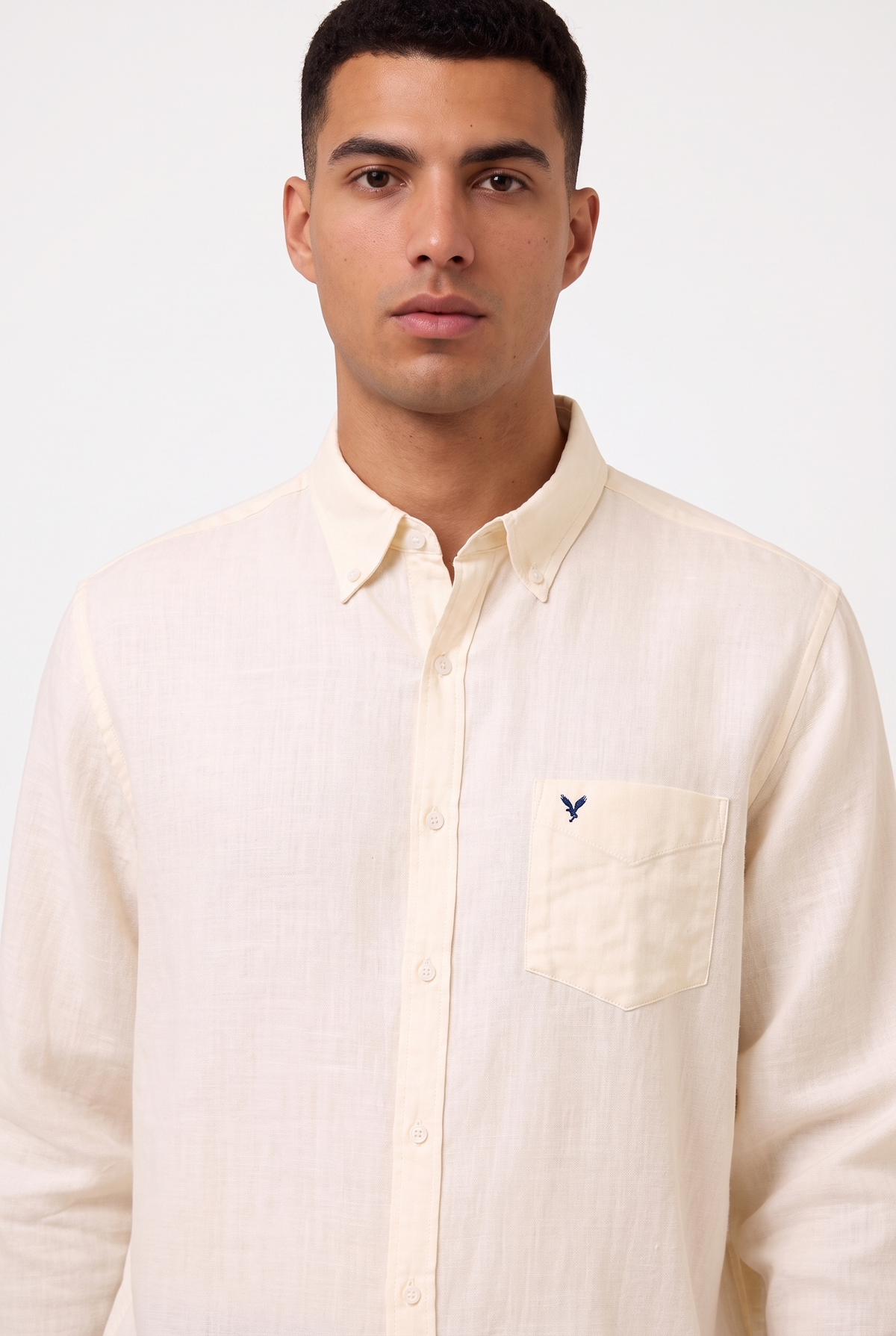 Men Regular Fit Linen Shirt A.E