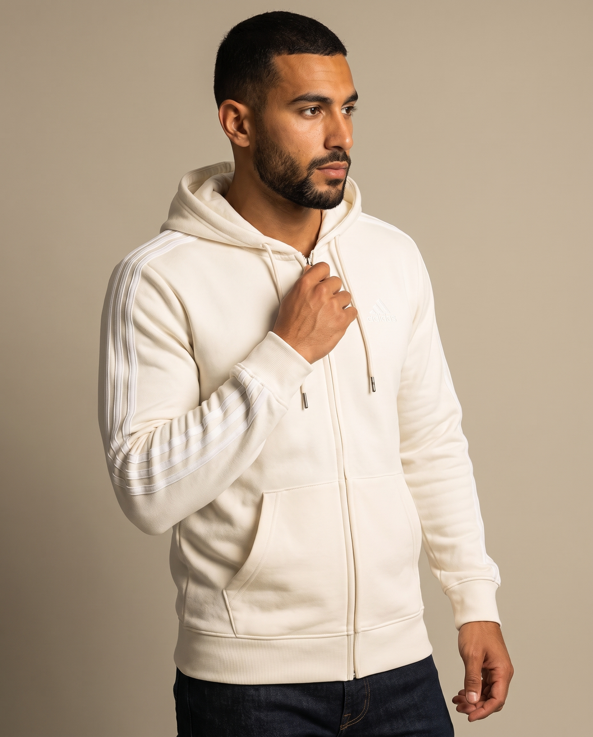 Men 3-Stripes Full Zip Hoodie jacket
